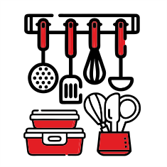KITCHEN ACCESSORIES AND CUTLERY